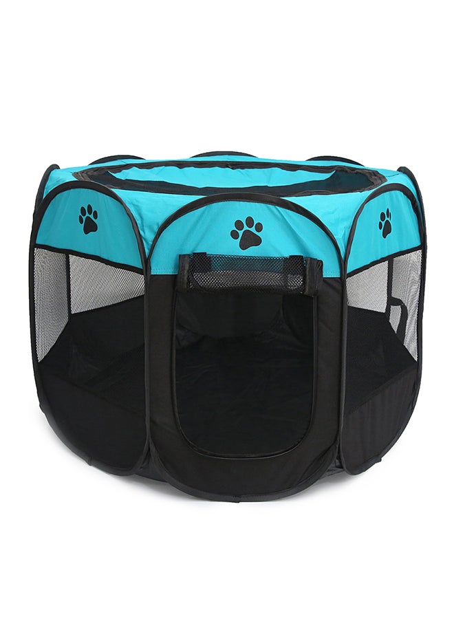 Loquat Detachable Foldable Octagonal Puppy Playpen Cage Blue 58x3x38centimeter - Image 2