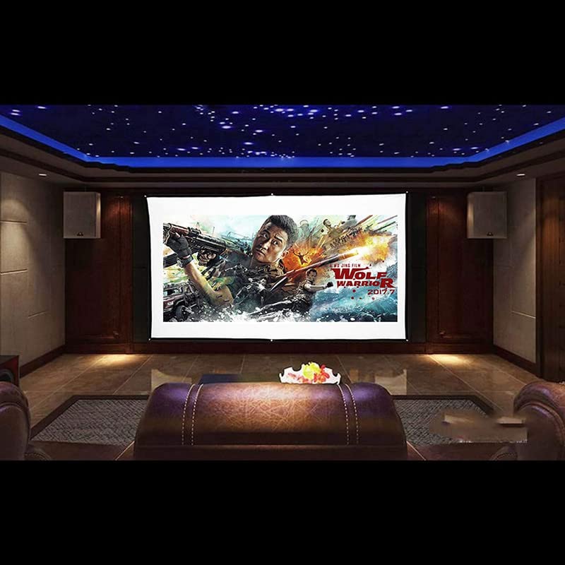 SAVSOL 60 Inch Portable Projector Screen HD 16:9 White Video Projection Foldable Eyelet for Home Theater Movies Indoors Outdoors M+9 - Image 5