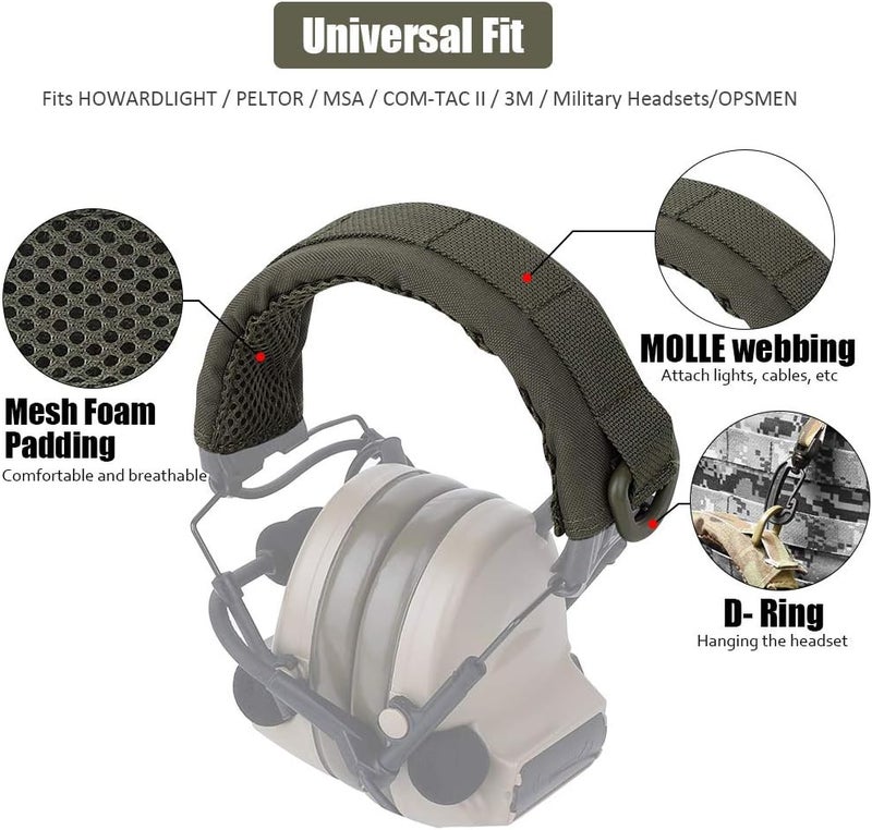 KRYDEX Tactical Modular Earmuff Band Cover Fits for All General Earmuff Headband - Image 4