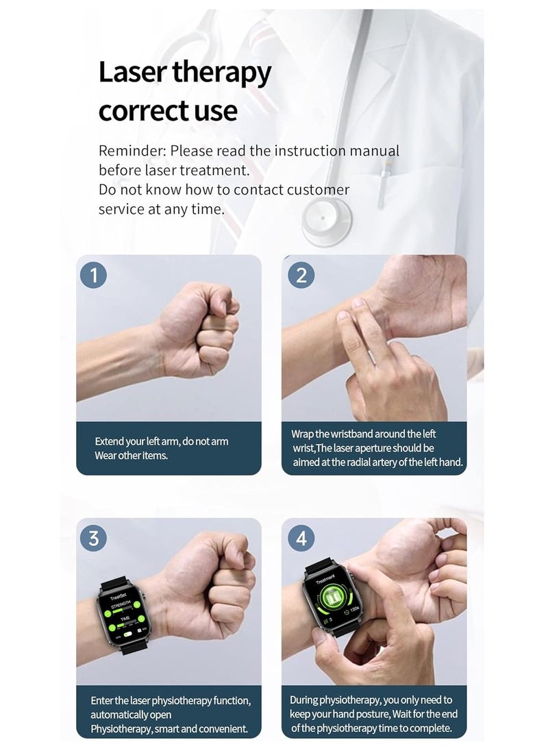 Generic - F100 Smart Watch, ECG Monitor, 1.7-inch HD Touch Screen, Fitness Tracker with Heart Rate/Sleep Monitor/Message Reminder, 24 Sports Modes - Image 1