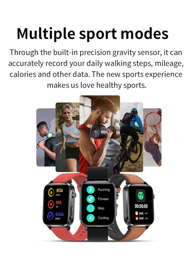 Generic - F100 Smart Watch, ECG Monitor, 1.7-inch HD Touch Screen, Fitness Tracker with Heart Rate/Sleep Monitor/Message Reminder, 24 Sports Modes - Image 1