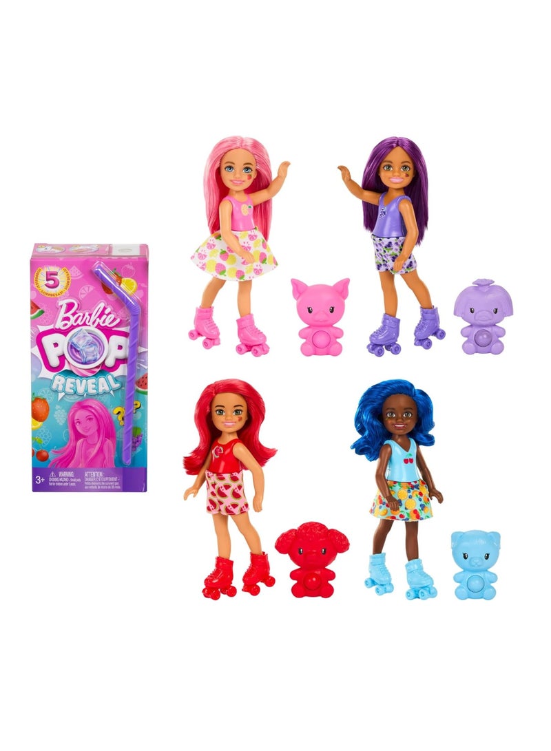 Barbie Chelsea Pop! Reveal Fruit Doll Series - 1 Piece Only, Assorted/Character May Vary - Image 1