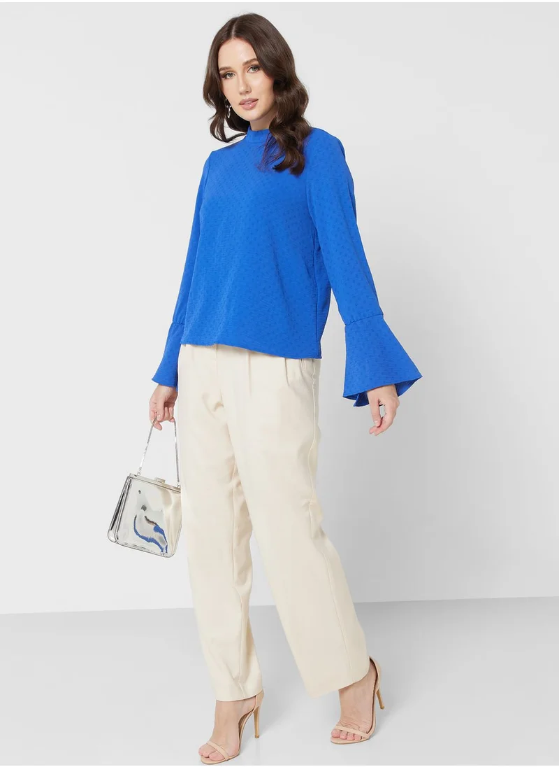 VERO MODA Flared Sleeve Knitted Top