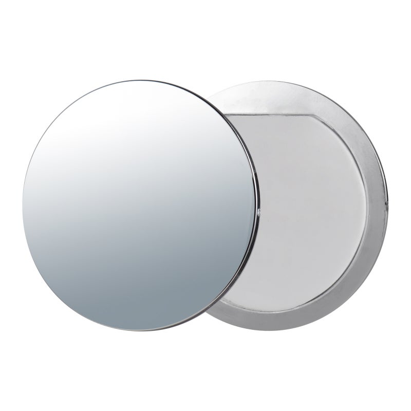 Selfie Mirror: Silver Compact Round - Distortion-Free Image Reusable Nano Sticker Vlog Mirror for Smartphone Selfies Vlogging - Image 1
