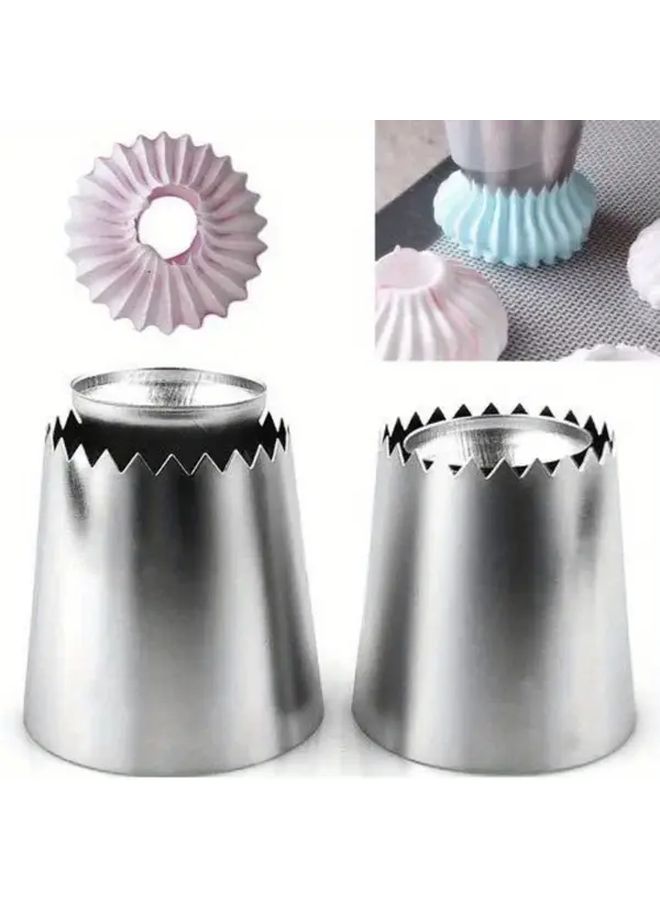 1.57inch Thin Stainless Steel Romeo Flower Mouth Pastry Nozzle For Confectionery Pastry And Bakery Accessories Cake Tools - Image 1