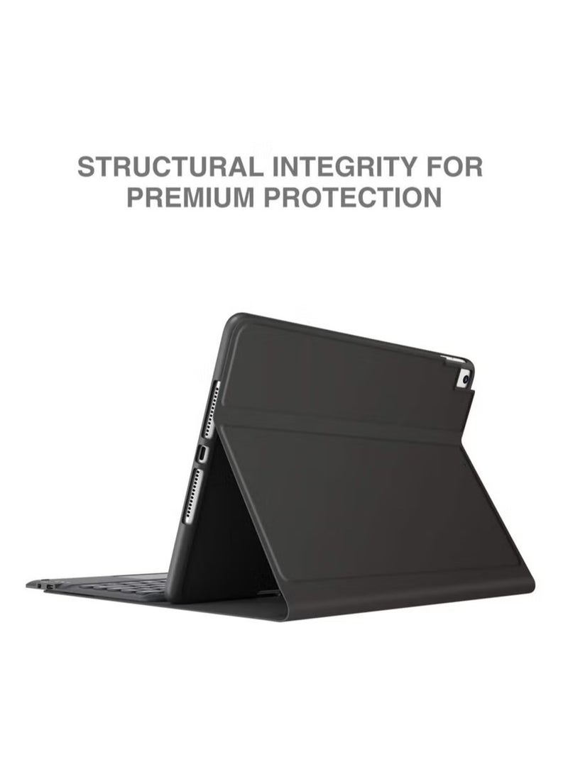 Keyboard Case with Touchpad for iPad 10.2 9th Generation 2021/8th Gen 2020/7th Gen 2019 Magnetically Detachable Wireless Keyboard Case for iPad New 10.2 Built-in Trackpad&Pencil Holder (Black) - Image 4