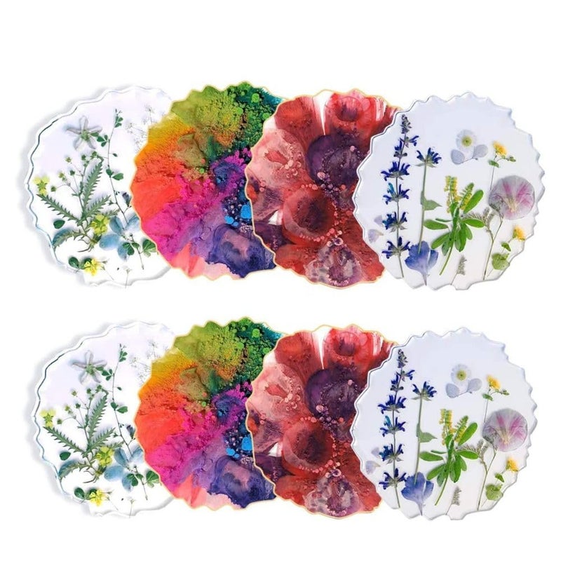 Snoogg SNOOGG Pack of 6 inch / 8 Piece Agate Shape Mould Epoxy Resin Casting Moulds for Making and DY Coaster, Cups Mats, Photo Display, Mantra Frame,Home Decoration and More.  - Image 4