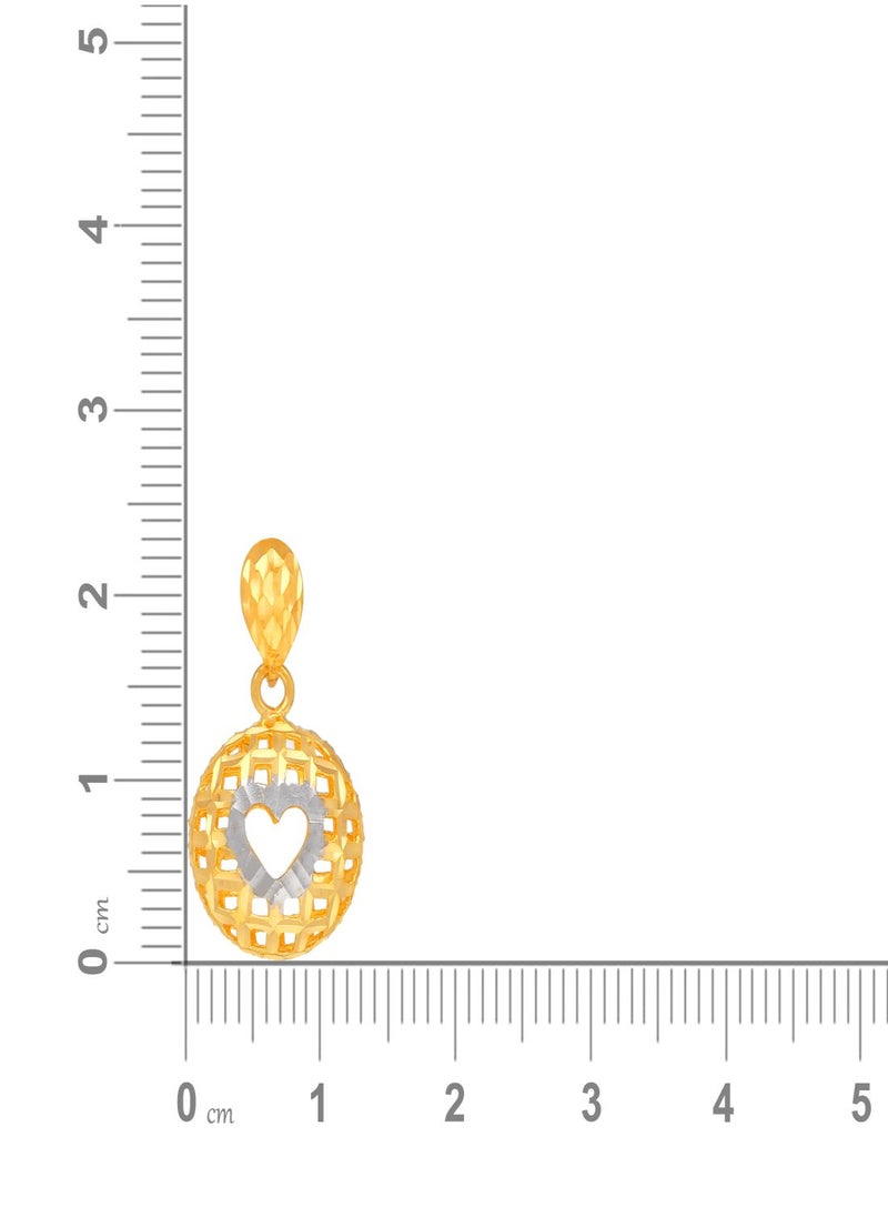 Malabar Gold and Diamonds - 22 Carat 916 Purity Two Tone Gold Pendant PD4118217T For Women - Image 1