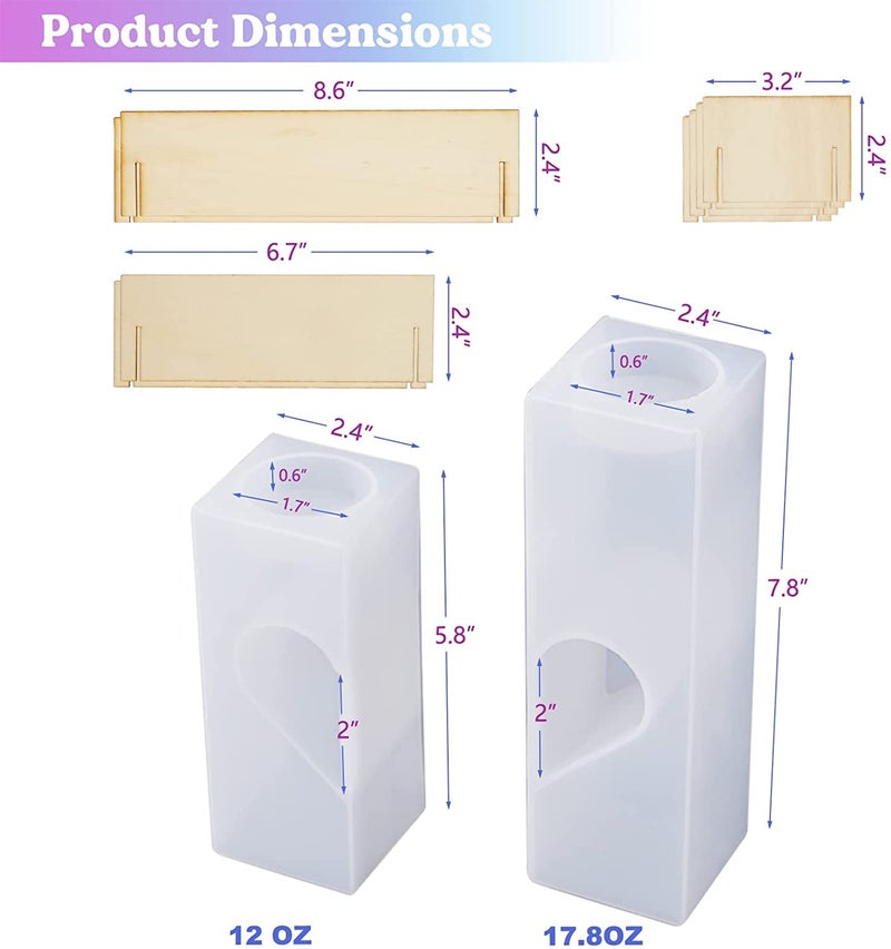Snoogg SNOOGG â„¢Pack o3 of one Set Twin Half Heart with Wood Frame Silicone Moulds Use for Resin Casting for Event, Resin Art, Gifts  - Image 2