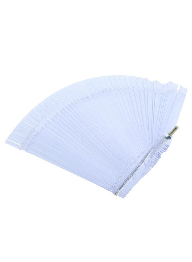 Adecco LLC 50 Pcs Transparent Nail Swatches Sticks Fanshaped Nail Art Tips Nail Polish Display Board Practice Sticks With Metal Screw Holder - Image 3