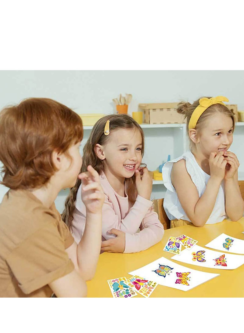 Excefore Butterflies Make Your Own Stickers, 48PCS Make-a-Face Stickers, DIY Butterfly Craft Kits, Mix and Match Decals for Gift/Reward/Art Craft/Party Favors/School - Image 5