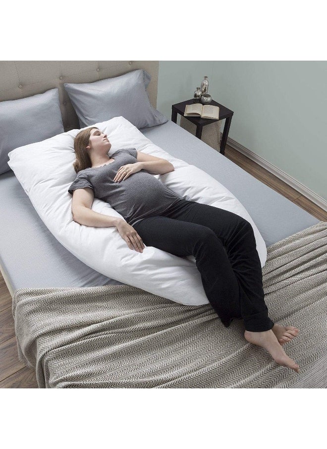 Generic U Shape Full Body Pillow For Pregnant Women Pain Relief Maternity Belly Support Sleep Pregnancy Cushion Baby Nursing Pillow For Stomach Or Side Sleepers White Color  - Image 5