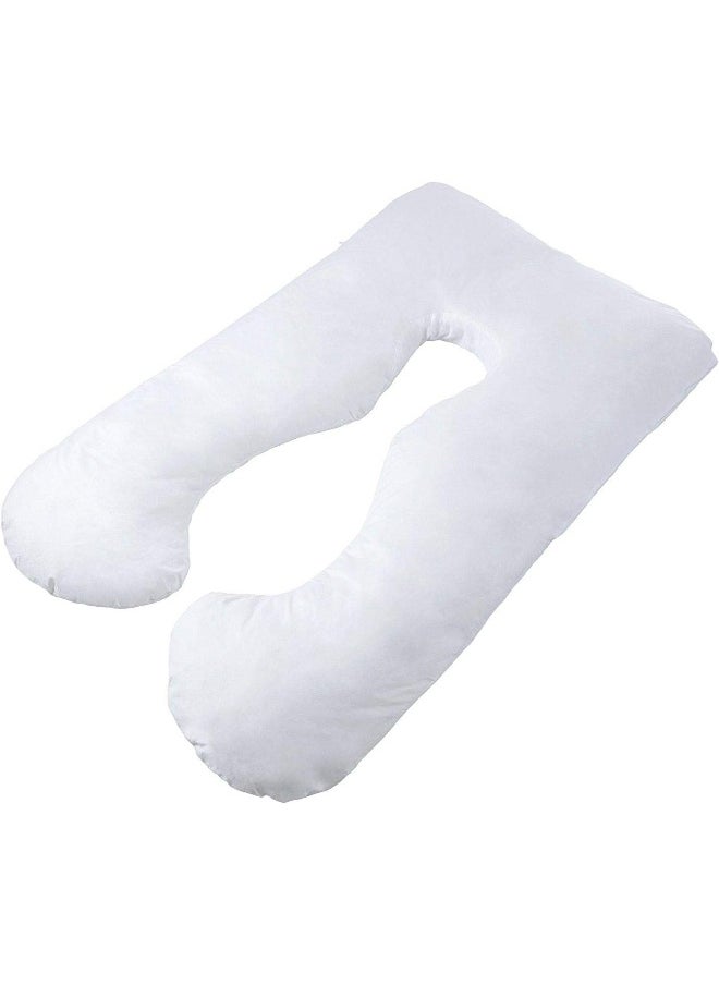 Generic U Shape Full Body Pillow For Pregnant Women Pain Relief Maternity Belly Support Sleep Pregnancy Cushion Baby Nursing Pillow For Stomach Or Side Sleepers White Color  - Image 1