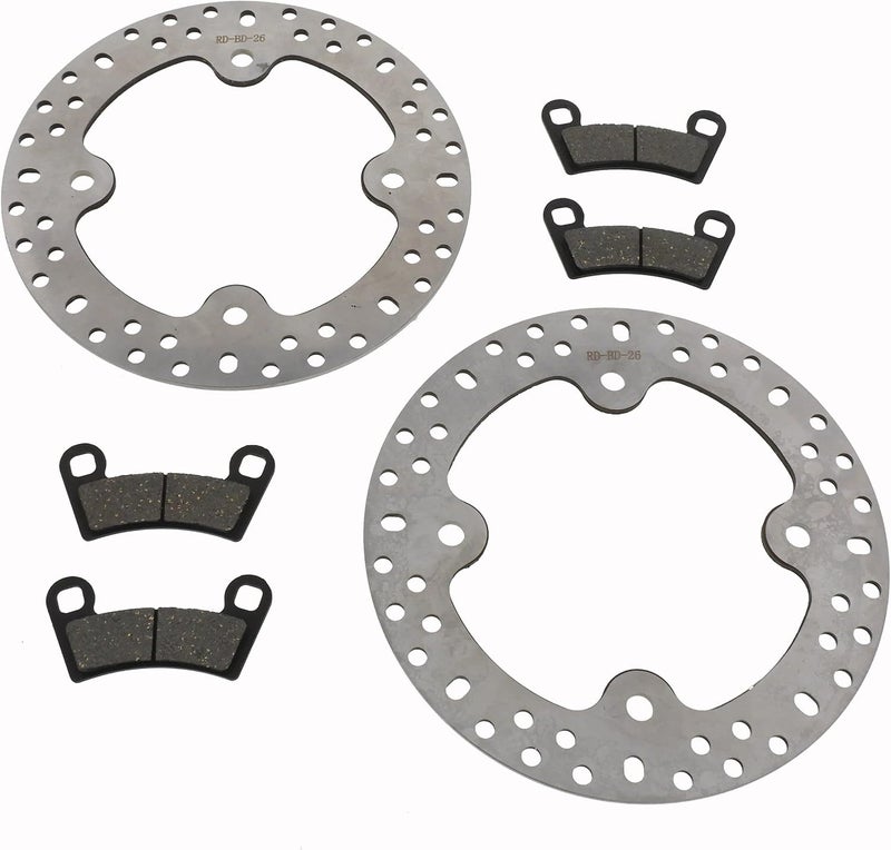 CycleATV 2009-2014 Polaris 800 RZR S Front Brake Rotors & Brake Pads - Image 1