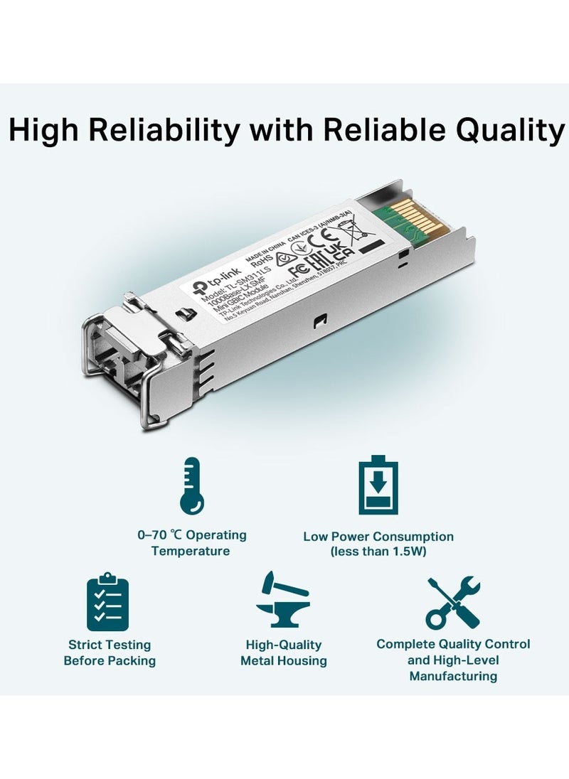 Tp-link Tl TP-Link TL-SM311LS MiniGBIC Module, 1310nm Wavelength, IEEE 802.3z Standard & Protocol, 1.25 Gbps Data Rate, Single-Mode Fiber Type | SM311LS  - Image 3