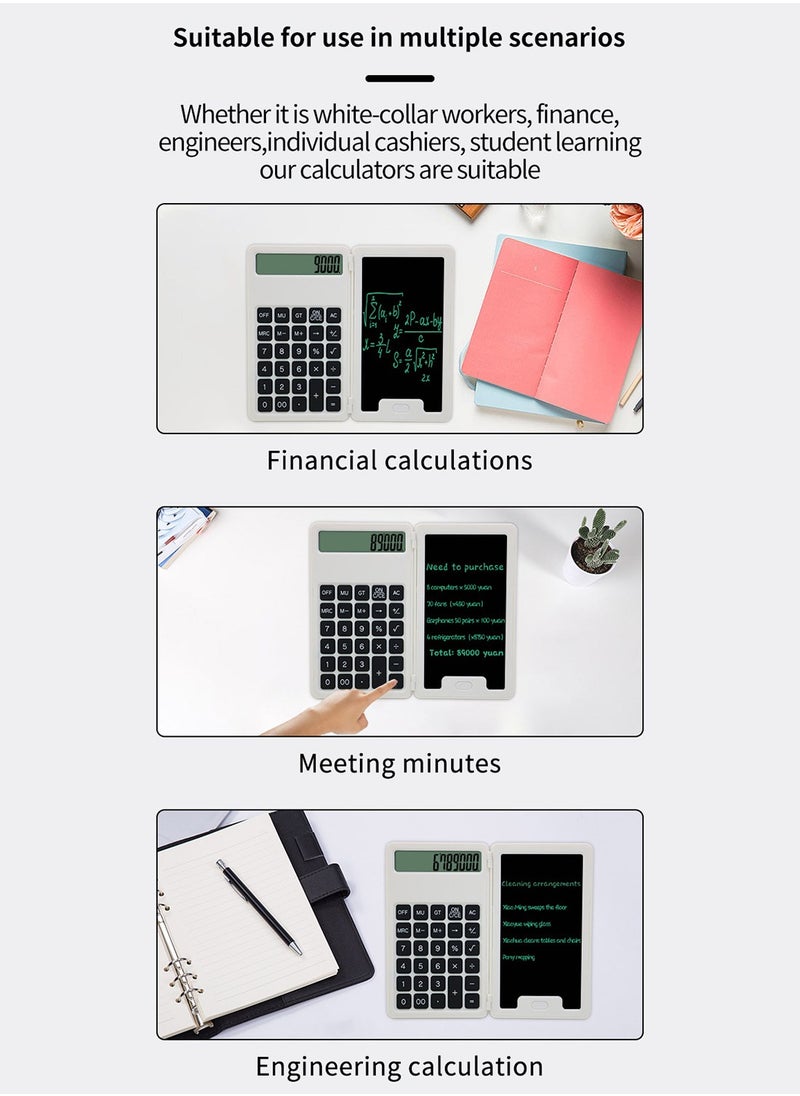 MaBaby - Scientific Calculators Foldable，Scientific Calculator with Notepad, Large 12-Digit Display Screen,  Ideal for Basic Math, Perfect School Supplies for Students - Image 1