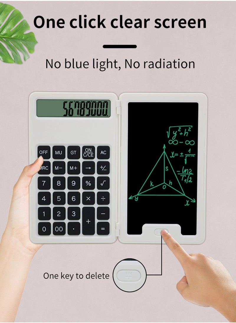 MaBaby - Scientific Calculators Foldable，Scientific Calculator with Notepad, Large 12-Digit Display Screen,  Ideal for Basic Math, Perfect School Supplies for Students - Image 1