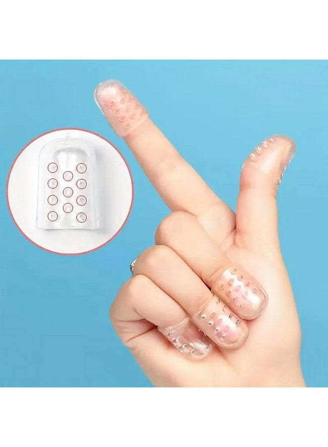 ARUP أروپ غطاء أصابع القدم المرطب سيليكون واقيات الأصابع والقدمين شفاف وقابل للتنفس الجمال والعناية الشخصية أغطية أصابع القدم السيليكونية غطاء واقي للأصابع لتخفيف الألم للنساء (10 قطع) - Image 4