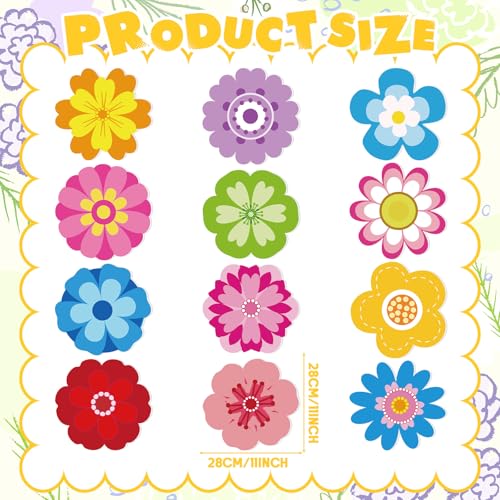 Amyhill 12 Pcs Spring Flower Yard Signs Decoration for Outdoor Floral Garden Lawn Signs with Stakes Waterproof Hello Spring Decor for Easter Festive Holiday Party Patio Lawn Walkway Decorations - Image 3