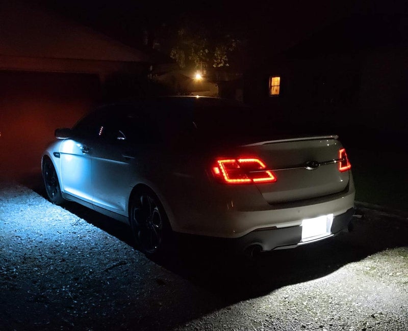 iJDMTOY Ultra Blue LED Under Side Mirror Puddle Lights Compatible With Ford F150 Raptor Edge Explorer Flex, Lincoln Navigator Mark LT MKX etc. (Powered by 18 pcs White SMD LED Lights) - Image 3
