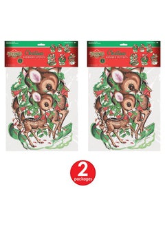 Beistle Beistle 20054 Vintage Christmas Reindeer Cutouts 12 Piece, 10" & 14", Multicolored  - Image 5