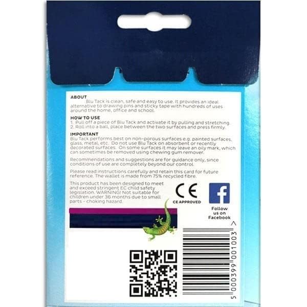 Lucky Blu Tack, Multipurpose Reusable Adhesive, Clean, Safe & Easy to Use, Non-Toxic, Handy (75g, 4) - Image 3