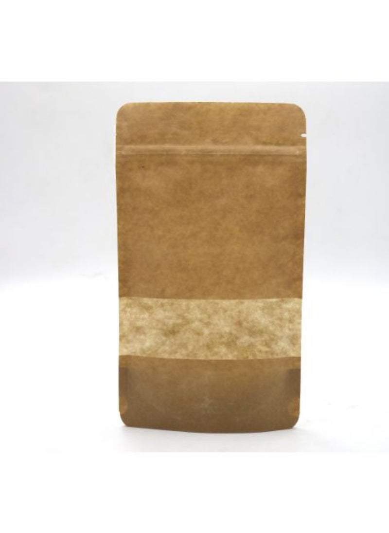 Kraft Stand-Up Pouch W/Window(S) 15X10X3Cm  1X1000Pc 