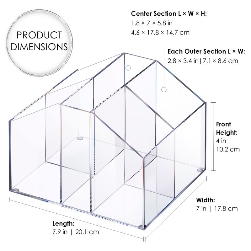 Elavain Clear Acrylic Silverware Organizer for Kitchen Utensil Holder | Dining, Entertaining & Party Silverware Caddy | Spoons, Forks & Napkin Holder, Storage Organizer & Countertop Cutlery Organizer - Image 3