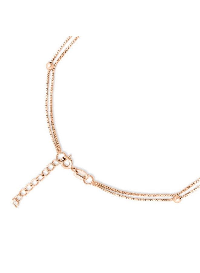 ZAVYA 925 Sterling Silver Modest Heart Rose Gold Plating Chain Anklet (Pair) | Gift for Women & Girls | With Certificate of Authenticity & 925 Stamp |Rakhi Gift for Sister - Image 5