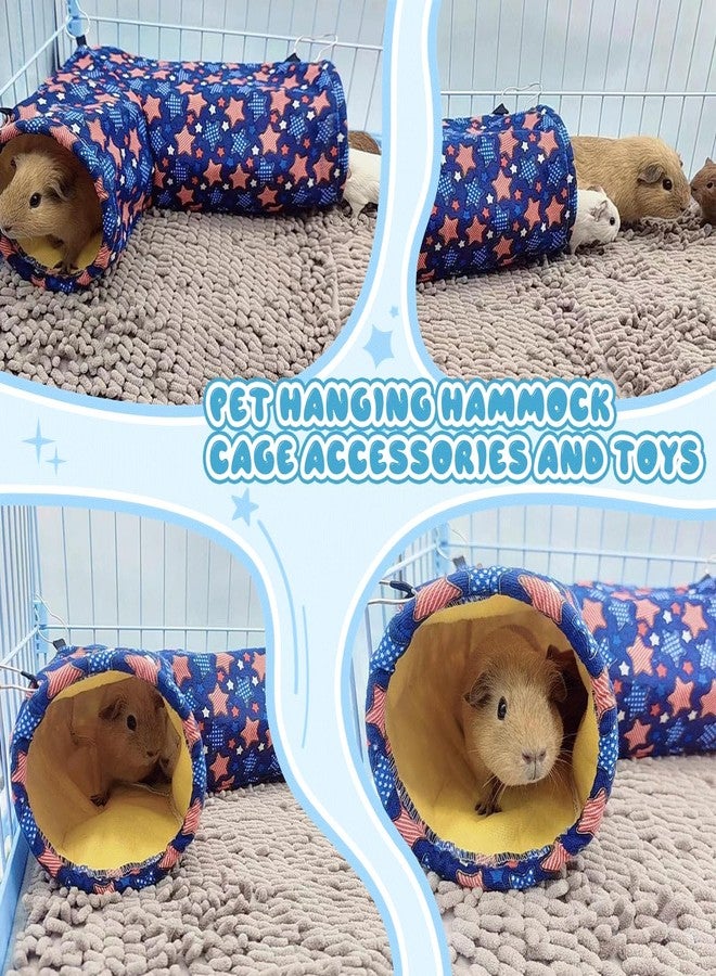 EAEDMY Guinea Pig Rat Tunnel Ferret Hammock, Small Animal Corner Tunnel & Tubes & Bed for Hedgehog Piggy Chinchilla Hideout Toys and Cage Accessories (1. Tunnel) - Image 2