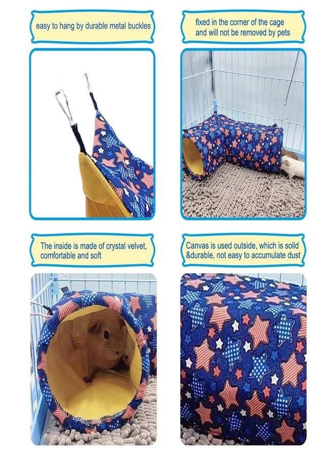 EAEDMY Guinea Pig Rat Tunnel Ferret Hammock, Small Animal Corner Tunnel & Tubes & Bed for Hedgehog Piggy Chinchilla Hideout Toys and Cage Accessories (1. Tunnel) - Image 5