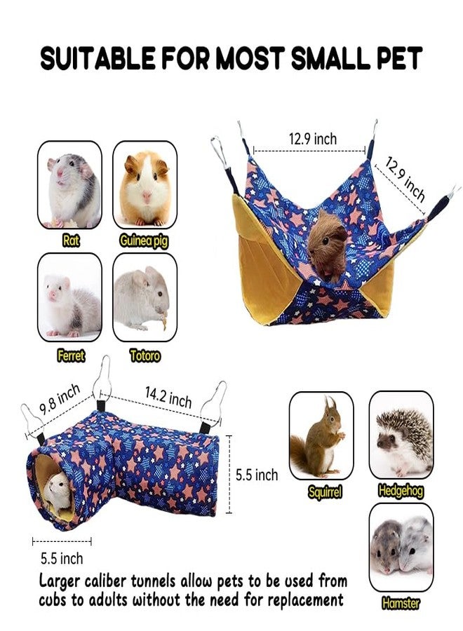 EAEDMY Guinea Pig Rat Tunnel Ferret Hammock, Small Animal Corner Tunnel & Tubes & Bed for Hedgehog Piggy Chinchilla Hideout Toys and Cage Accessories (1. Tunnel) - Image 4