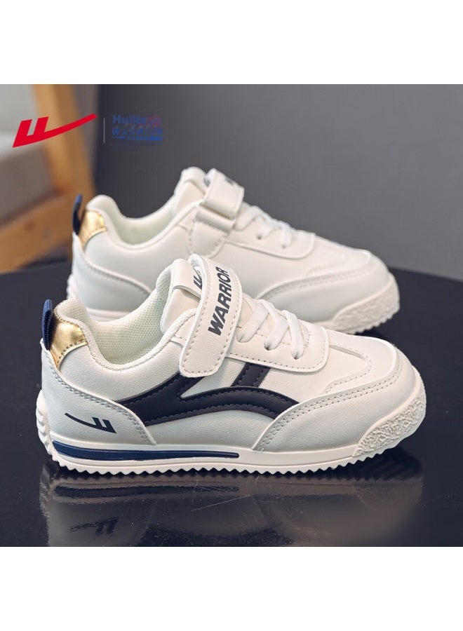 Warrior Boys' Casual Shoes Spring/autumn Soft Lightweight Children's Sports Shoes Wz-1076 Beige/blue Size 36 - Image 2