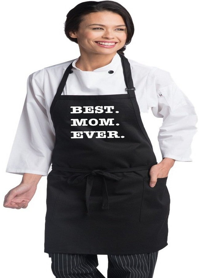 CoolAprons Unique Aprons For Ladies Best Mom Ever, Adjustable Black Aprons With Pockets - Image 4