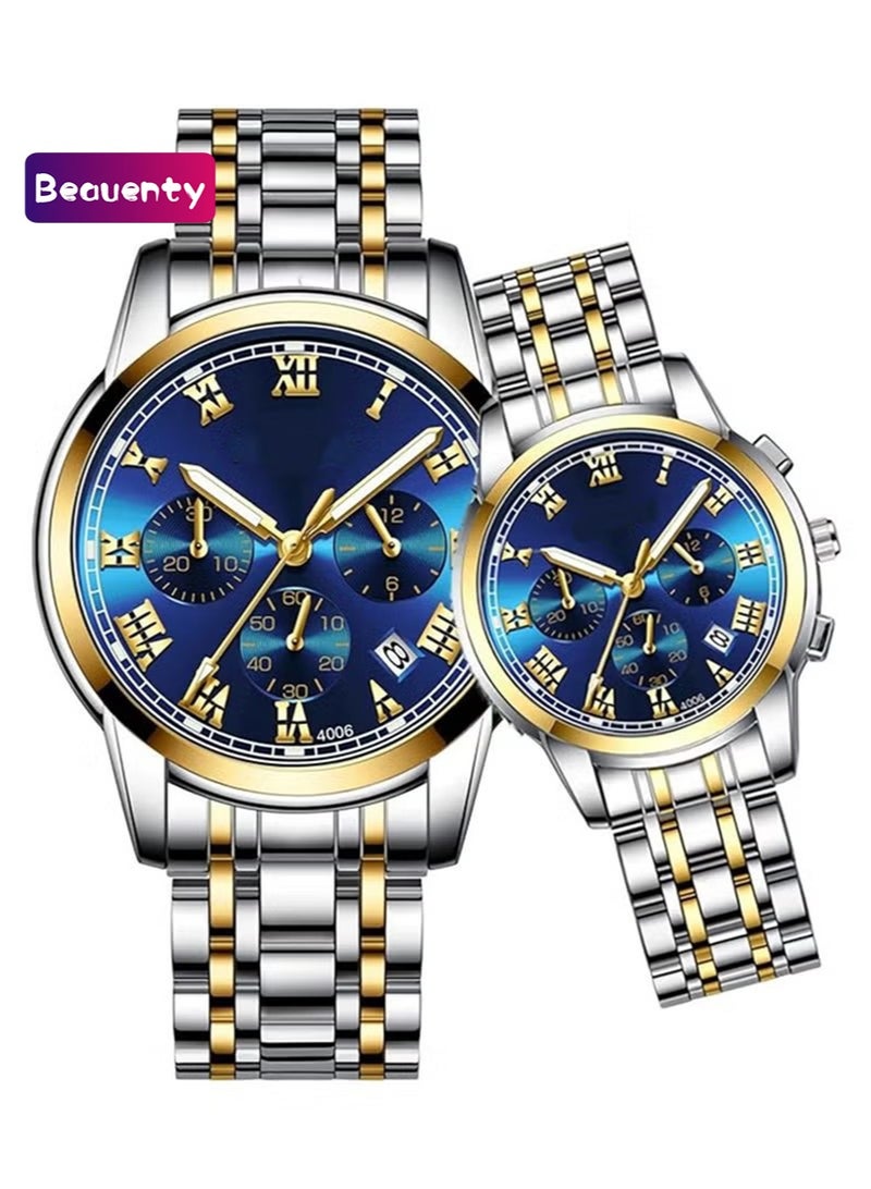 Beauenty Men's Wrist Watch, Waterproof LuxuryWatches, Business Tourbillon Automatic Mechanical Watch Stainless Steel Calendar Luminous Pointer Waterproof Multifunction Wrist Watch. - Image 1
