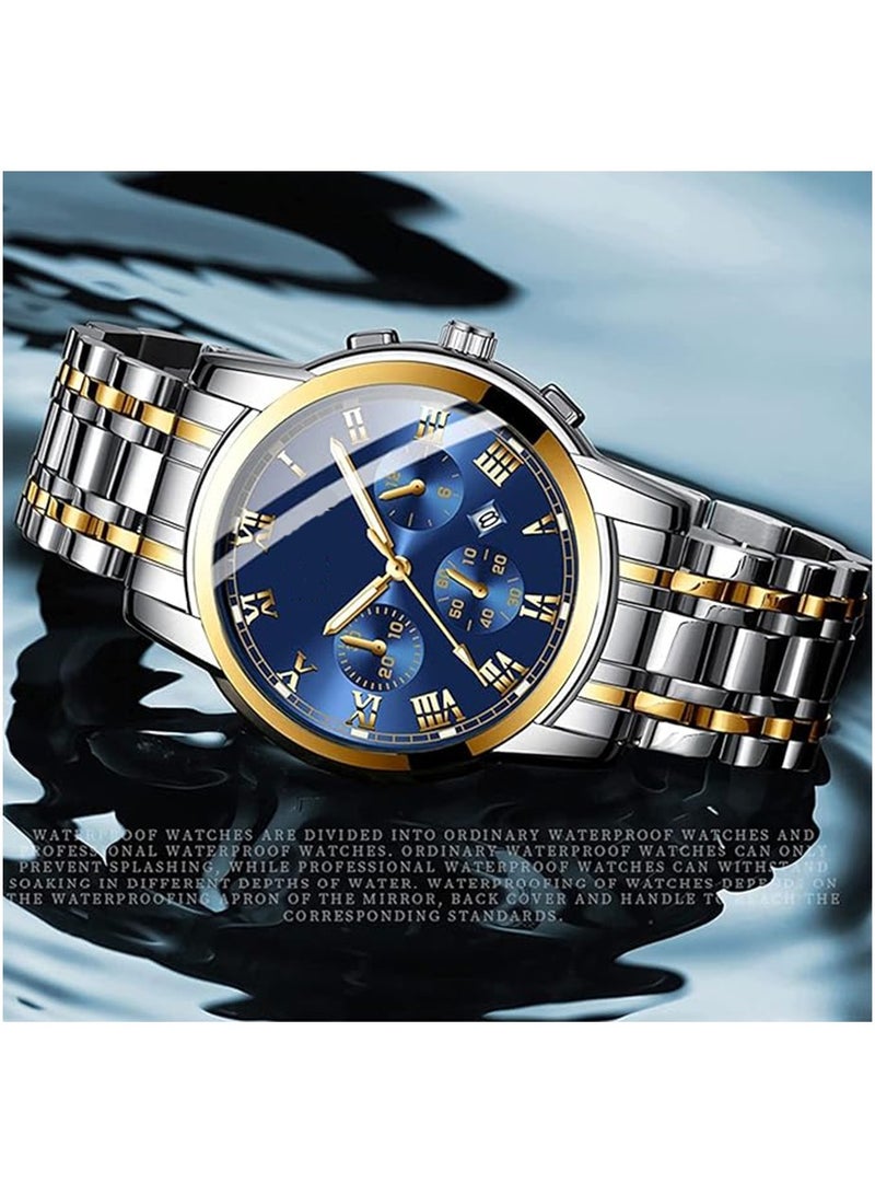 Beauenty Men's Wrist Watch, Waterproof LuxuryWatches, Business Tourbillon Automatic Mechanical Watch Stainless Steel Calendar Luminous Pointer Waterproof Multifunction Wrist Watch. - Image 5