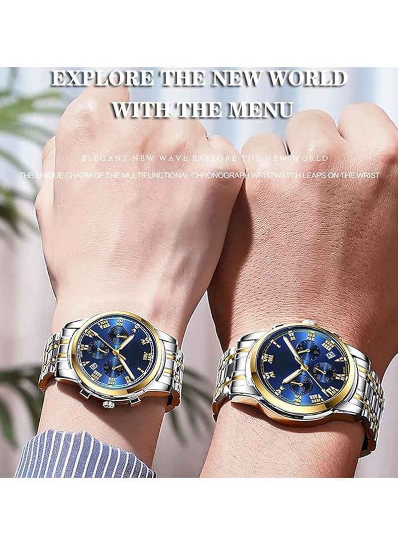 Beauenty - Men's Wrist Watch, Waterproof LuxuryWatches, Business Tourbillon Automatic Mechanical Watch Stainless Steel Calendar Luminous Pointer Waterproof Multifunction Wrist Watch. - Image 1