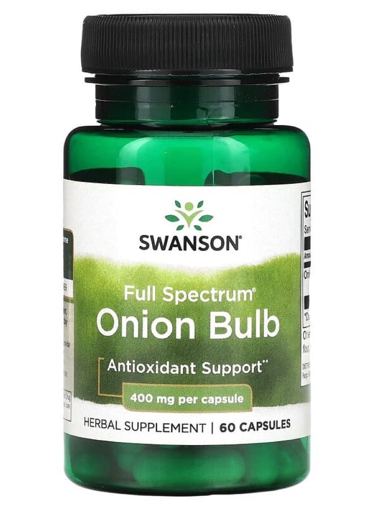 Swanson, Full Spectrum Onion Bulb, 400 mg, 60 Capsules