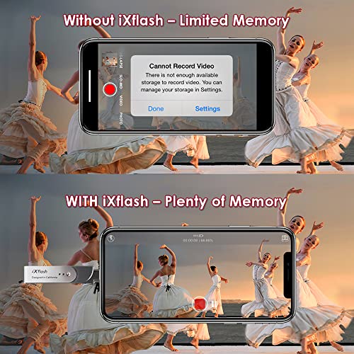 PioData iXflash 1 TB MFi Certified Lightning & USB Type C Flash Pen Drive for iPhone/iPad/Mac/PC External Storage Memory Photo Stick - Image 2