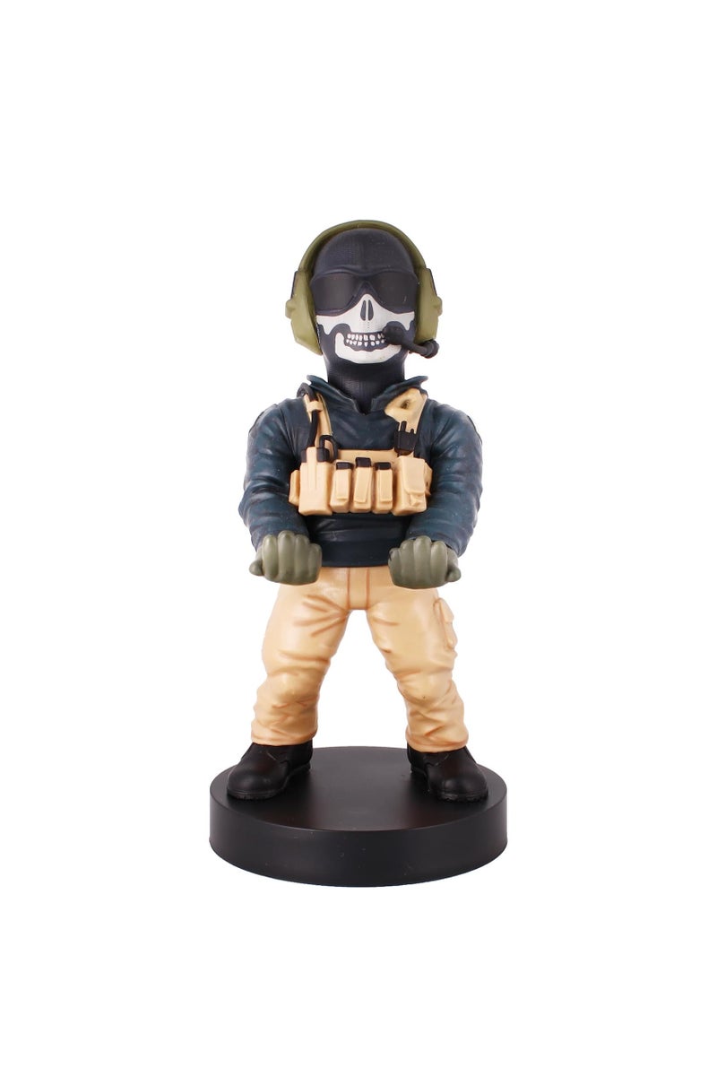 Exquisite Gaming Power Up Factory Exquisite Gaming: Call of Duty: Lt. Simon "Ghost" Riley - Original Mobile Phone & Gaming Controller Holder, Device Stand, Cable Guys, Licensed Figure - Image 1