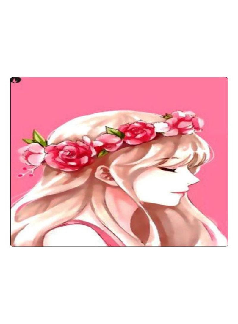 RKN Printed Anti-Slip Gaming Mouse Pad Pink/Beige/White