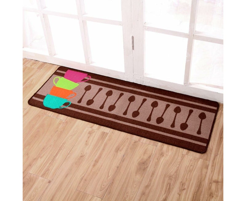 Non-Slip Rug: 1.2cm Low Pile Microfiber Mat - Quick Dry Water Absorbent Under Door Mat for Kitchen Bathroom Hallway Home Use - Image 3