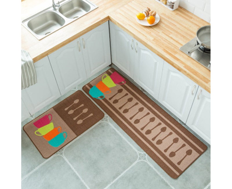 Non-Slip Rug: 1.2cm Low Pile Microfiber Mat - Quick Dry Water Absorbent Under Door Mat for Kitchen Bathroom Hallway Home Use - Image 2