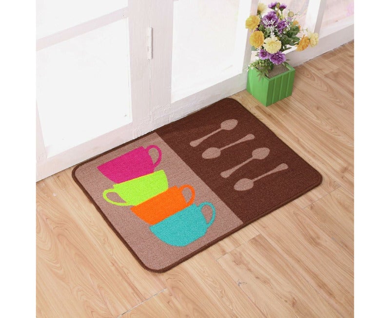 Non-Slip Rug: 1.2cm Low Pile Microfiber Mat - Quick Dry Water Absorbent Under Door Mat for Kitchen Bathroom Hallway Home Use - Image 4