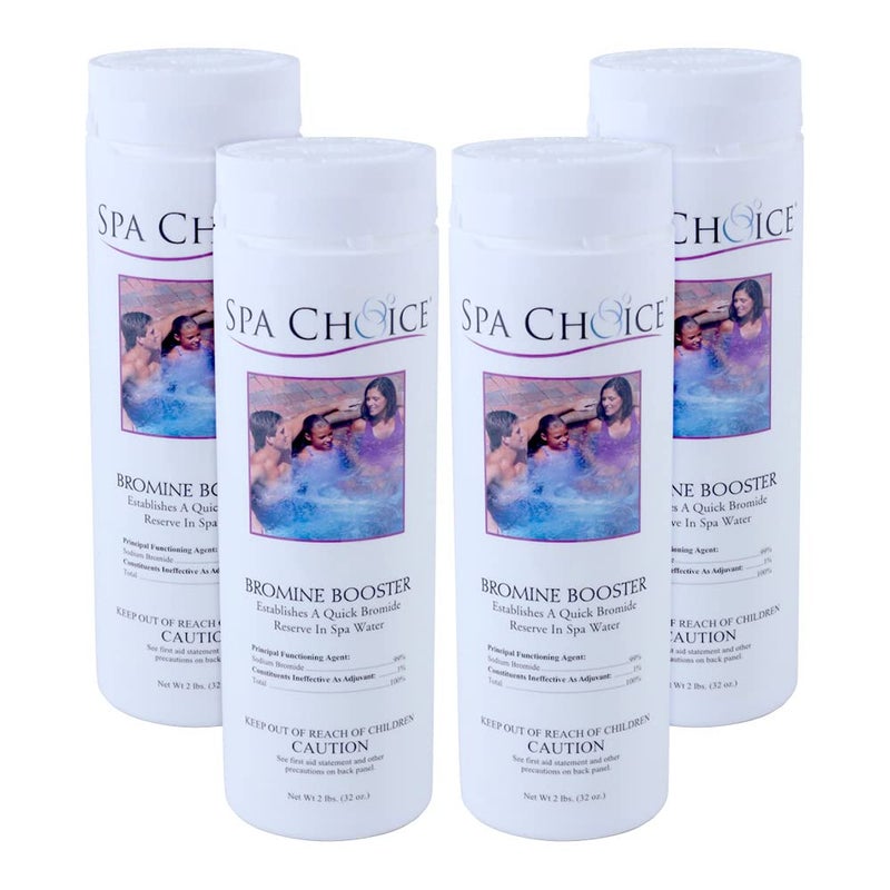 SpaChoice 2-Pounds 4-Pack Premium Bromine Booster, Sodium Bromide for Hot Tub, Made in USA - Image 1
