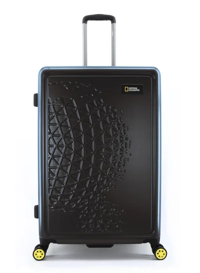 NATIONAL GEOGRAPHIC National Geographic Globe ABS Hard Shell Large Check-In Suitcase Khaki, Durable Lightweight Travel Luggage, 4 Double Wheel Trolley Bag with TSA Combination Lock (60 cm/24 Inch).