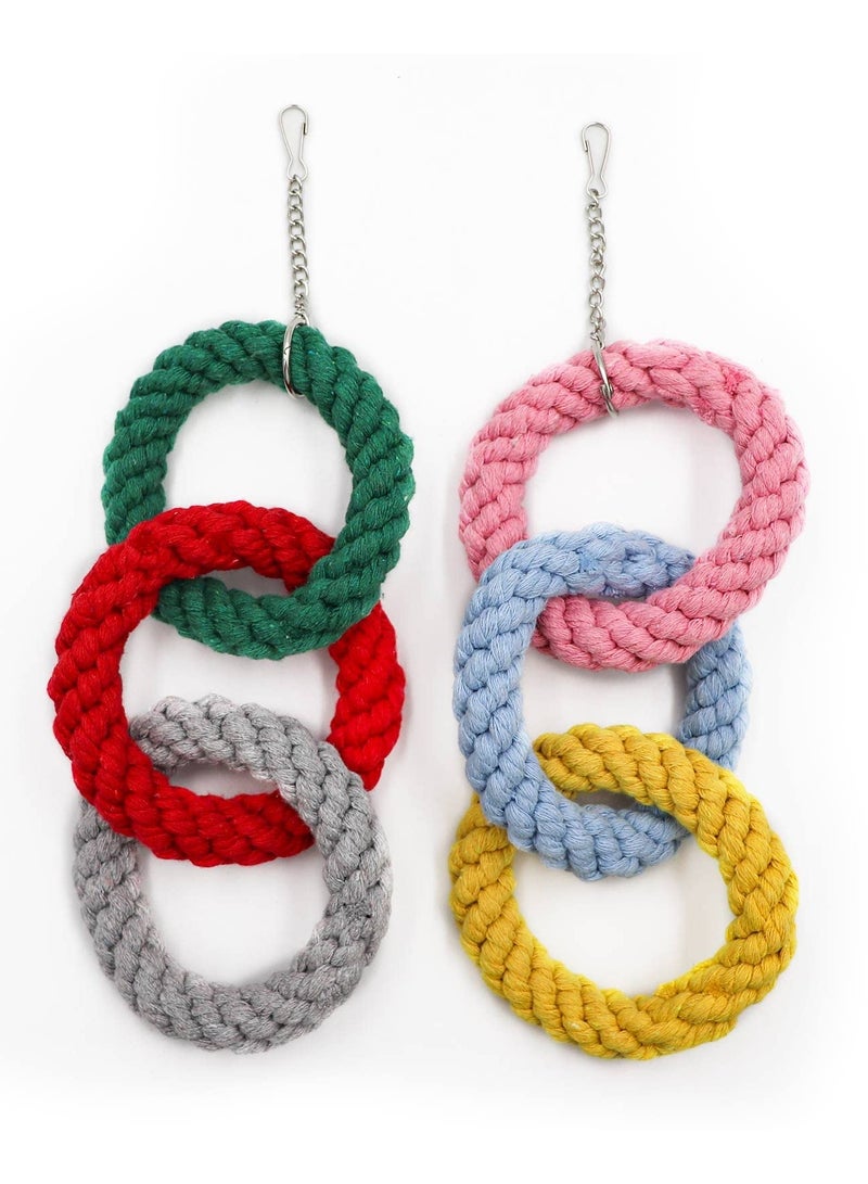 2Pcs Fun Climbing Rope Toys for Sugar Gliders, Rats and Birds, Perfect Swing and Perch for Exercise and Play - Image 3