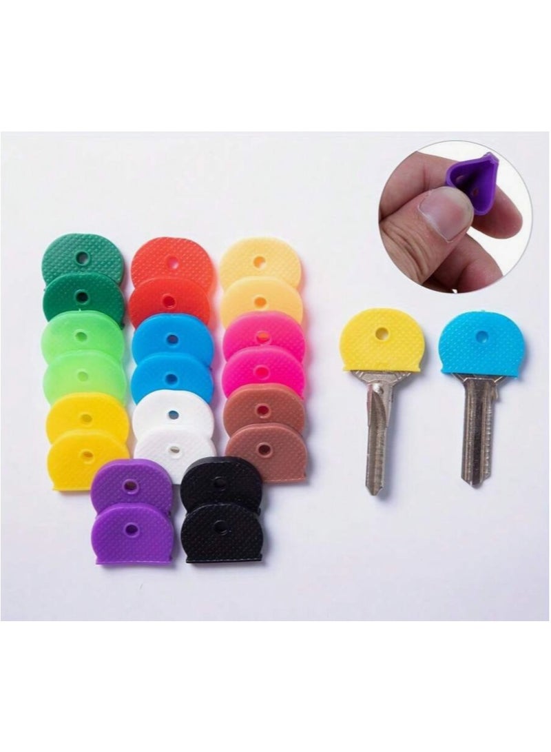 ‏Colored Key Covers, Set of 26 Key Identification Covers, Flexible Rubber Key Cover, Key Protector, Key Silencer, Multi-Purpose and Multi-Colored Key Cover - Image 3