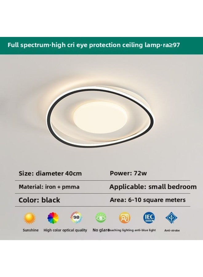 Loquat Full Spectrum Eye Protection Living Room Main Light Modern Simple Atmosphere Minimalist Headlight Zhongshan Lamps Ceiling Light 2024 New-Color:Black And White Model - Full Spectrum Ra*/.97 - Round 4 - Image 1