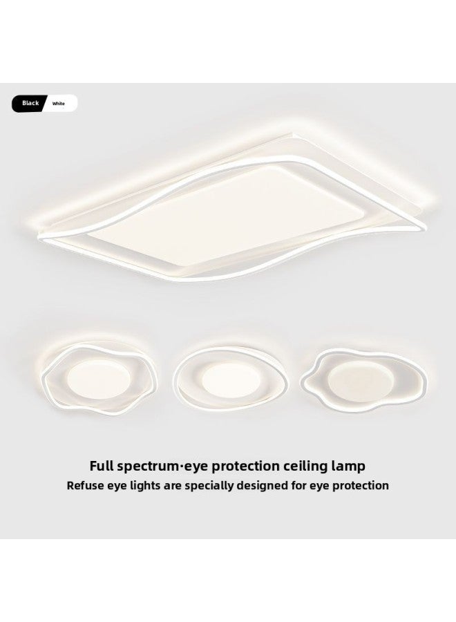 Loquat Full Spectrum Eye Protection Living Room Main Light Modern Simple Atmosphere Minimalist Headlight Zhongshan Lamps Ceiling Light 2024 New-Color:Black And White Model - Full Spectrum Ra*/.97 - Round 4 - Image 4